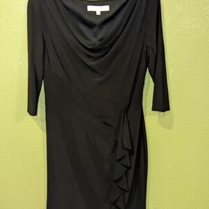 Elegant Black Draped Dress